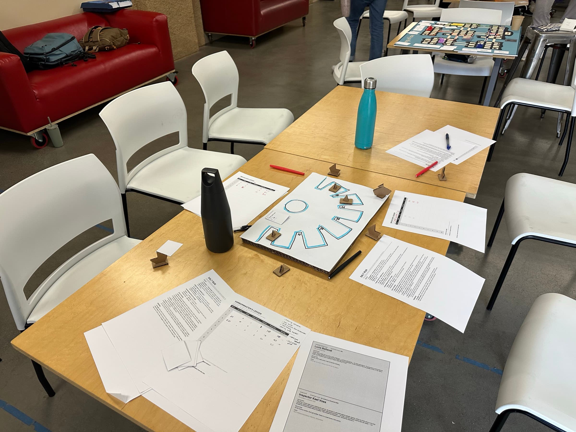 Salt Run components — cards, ledger, board